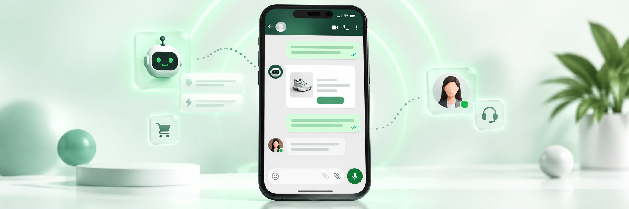 WhatsApp sohbetinde önce yapay zeka botu yanıt verir, karmaşık soru insan temsilciye devredilir